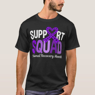 T-shirt Équipe de soutien Mois national de rétablissement 