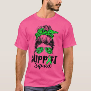 T-shirt Équipe de soutien Nœud désordonné Vert Sensibilisa