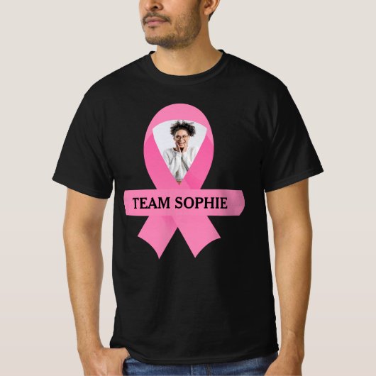 T-shirt Équipe de soutien personnalisée Sensibilisation au (Devant)
