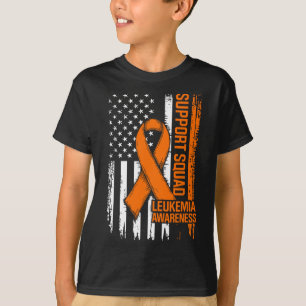 T-shirt Équipe de soutien Ruban orange Leucémie Cancer du