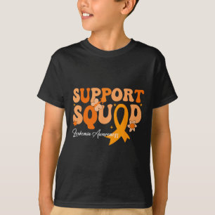 T-shirt Équipe de soutien Ruban orange Leucémie Cancer du