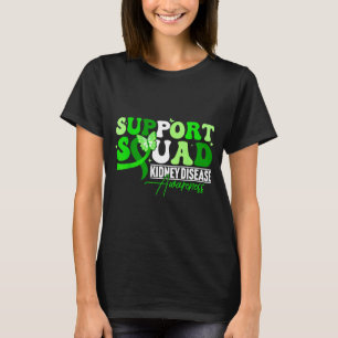 T-shirt Équipe de soutien ruban papillon vert chronique