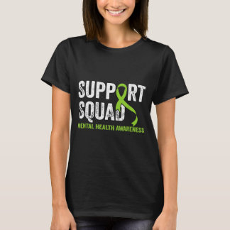 T-shirt Équipe de soutien Ruban vert de sensibilisation à