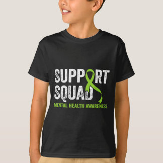T-shirt Équipe de soutien Ruban vert de sensibilisation à