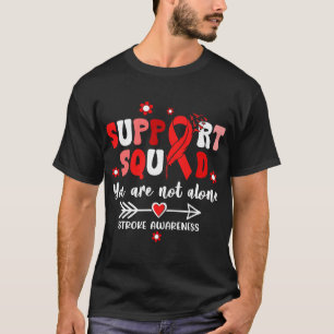 T-shirt Équipe de soutien super Red Ribbon Stroke Awarenes
