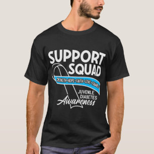 T-shirt Équipe de soutien T1D Type 1 Sensibilisation au di