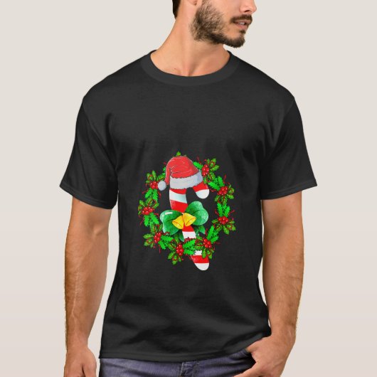 T-shirt Équipe de Sucre de canne de Noël pour femmes Père (Devant)