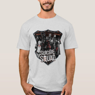 T-shirt Équipe de suicide   Badge de groupe photo