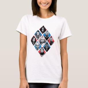 T-shirt Équipe de suicide Équipe spéciale X À damiers Di