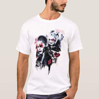 T-shirt Équipe de suicide | Graffiti peint Joker & Harley
