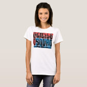 T-shirt Équipe de suicide | Logo rouge et bleu (Devant entier)