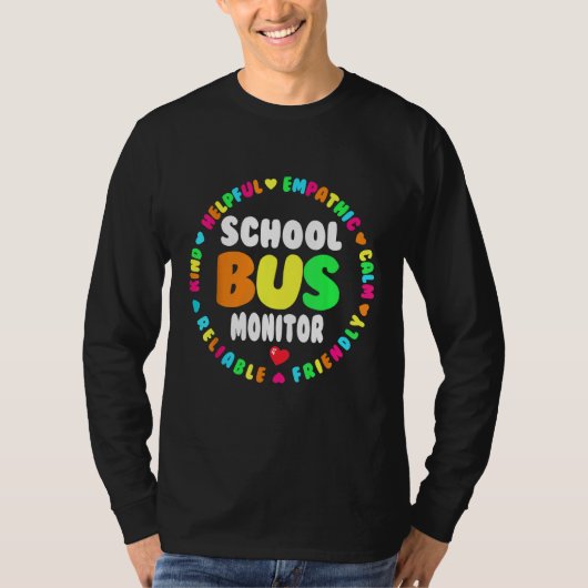 T-shirt Équipe de surveillance des autobus scolaires Rappr (Devant)