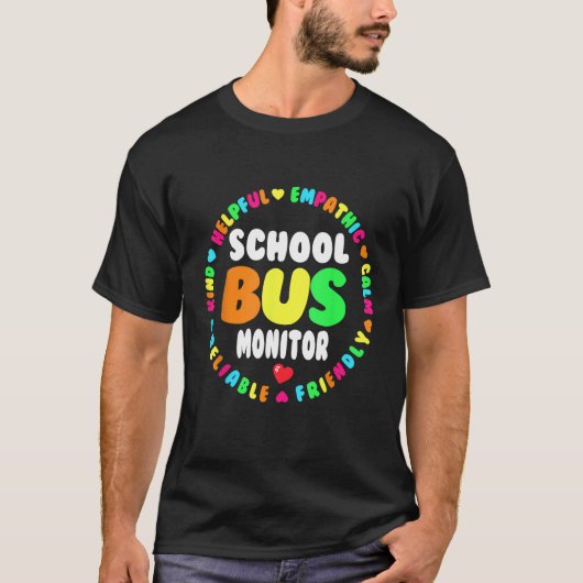 T-shirt Équipe de surveillance des autobus scolaires Rappr (Devant)