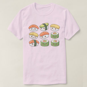 T-shirt Équipe de sushi Kawaii