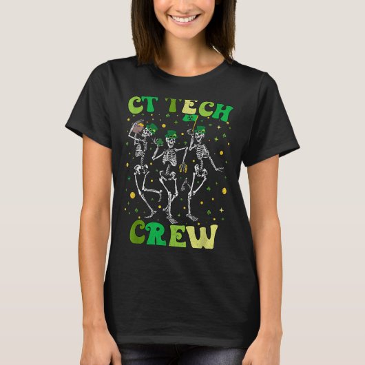 T-shirt Équipe de techniciens CT Skeleton St Patricks Tomo (Devant)