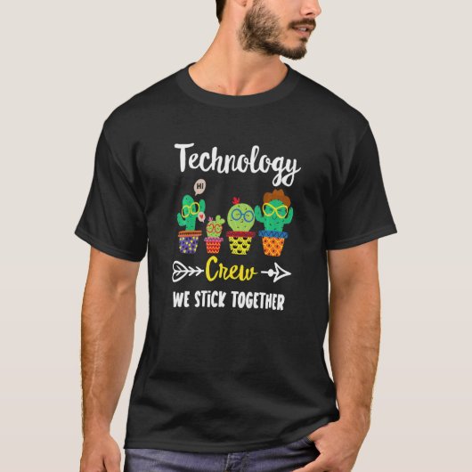 T-shirt Équipe de technologie Cactus Enseignant en technol (Devant)