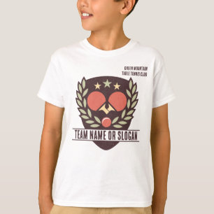 T-shirt Équipe de tennis de table personnalisée Nom Club