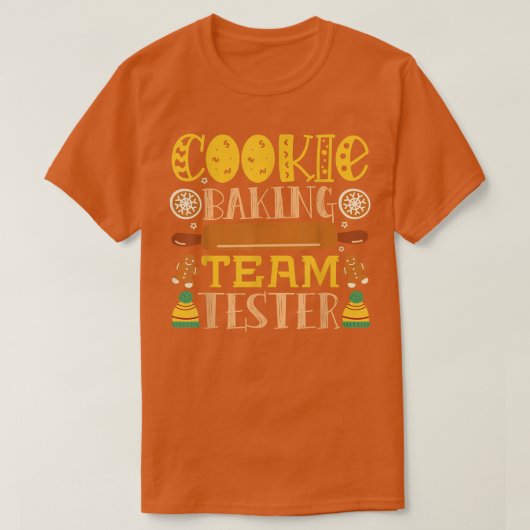 T-shirt Équipe de test de cuisson de biscuits 1143 (Design devant)