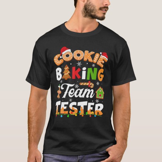 T-shirt Équipe de test de cuisson de biscuits Gingerbread (Devant)
