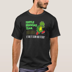 T-shirt Équipe de tortues en course lente et régulière Fun