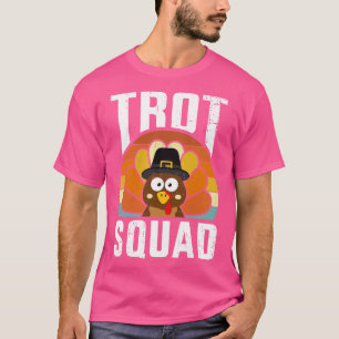 T-shirt Équipe de trot avec drôle de dinde pèlerine pour t