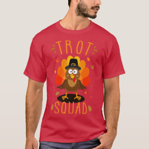 T-shirt Équipe de trot pour la dinde d'action de grâce cou