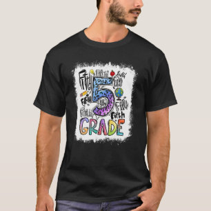 T-shirt Équipe de typographie de 5e année Thé de 4e année