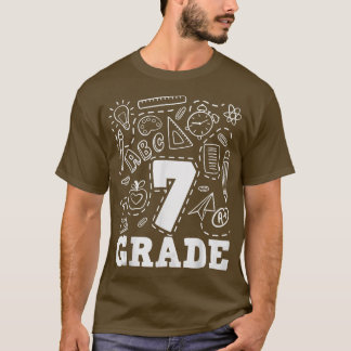 T-shirt Équipe de typographie de 7e année 7e année Retour 