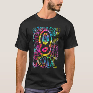 T-shirt Équipe de typographie de 8e année Tea de 8e année