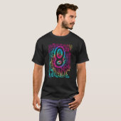 T-shirt Équipe de typographie de 8e année Tea de 8e année (Devant entier)