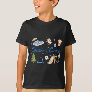 T-shirt Équipe de vacances d'été de camping en famille cou