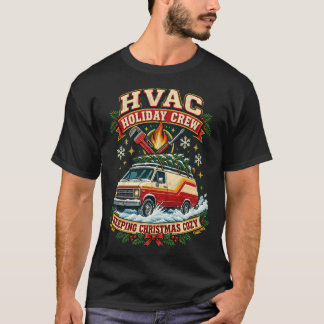 T-shirt Équipe de vacances HVAC Noël