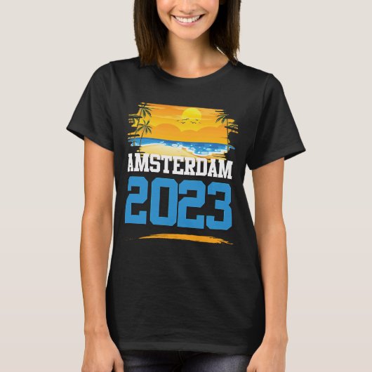 T-shirt Equipe de vacances pour devis Amsterdam 2023 (Devant)