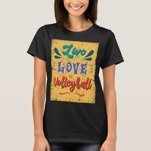 T-shirt Équipe de volley-ball Live Love (Devant)