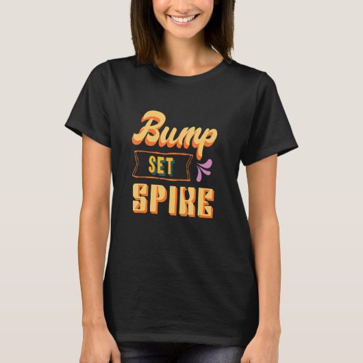 T-shirt Équipe de volley-ball Spike (Devant)