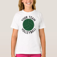 Équipe de volleyball vert pour filles, Nom et numé