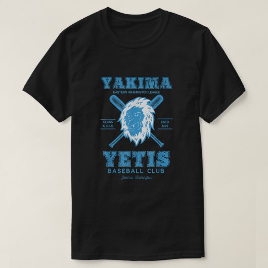 T-shirt Équipe de Yakima Yetis de baseball de ligue mineur (Design devant)