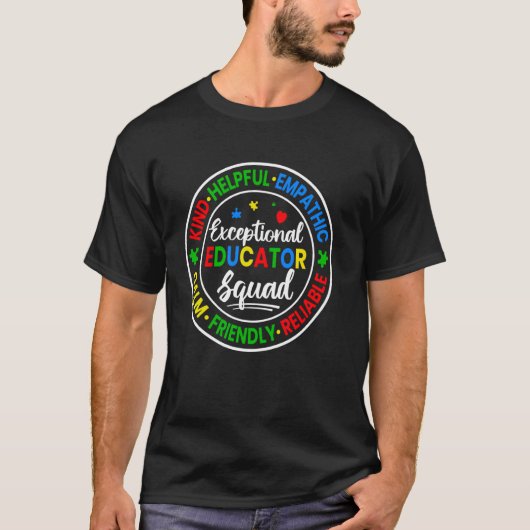 T-shirt Équipe d'éducateurs exceptionnels Neurodiversité A (Devant)
