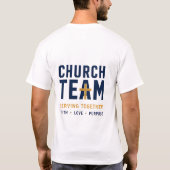 T-shirt Équipe d'église servant ensemble - Conception basé (Dos)
