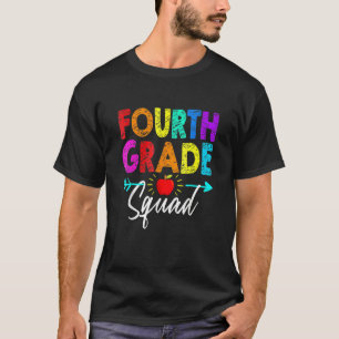T-shirt Équipe d'élèves de 4e année de l'enseignant Retour