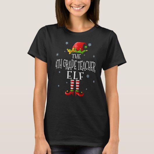 T-shirt Équipe d'elfes de 4e année qui correspond à Christ (Devant)