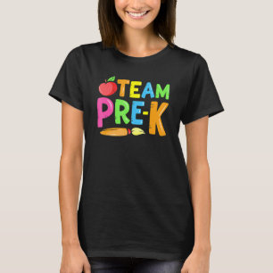 T-shirt Équipe D'Enfants Pré K Équipage Retour À L'École E