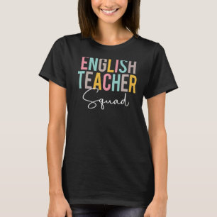 T-shirt Équipe d'enseignants anglais Appréciation colorée