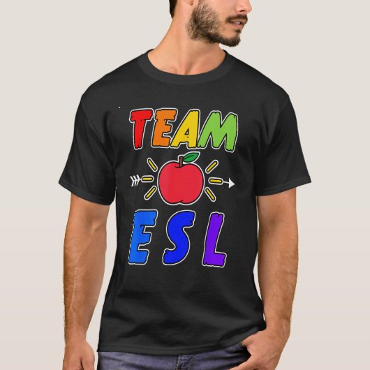T-shirt Équipe d'enseignants d'anglais langue seconde Inst (Devant)