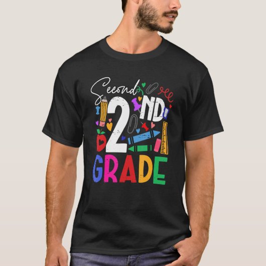 T-shirt Équipe d'enseignants de 2e année Escadron de 2e an (Devant)