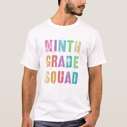 T-shirt Équipe d'enseignants de 9e année SQUAD (Devant)