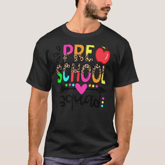 T-shirt Équipe d'enseignants de l'équipe préscolaire Leopa (Devant)