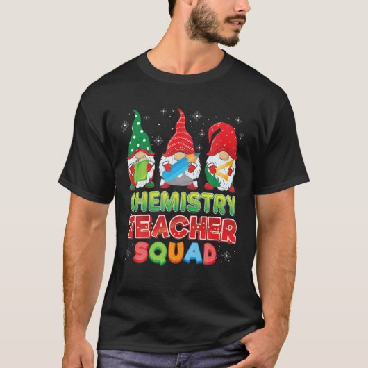 T-shirt Équipe d'enseignants en chimie Gnomes de Noël Gnom (Devant)