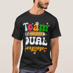 T-shirt Équipe d'enseignants en langue double équipe de re