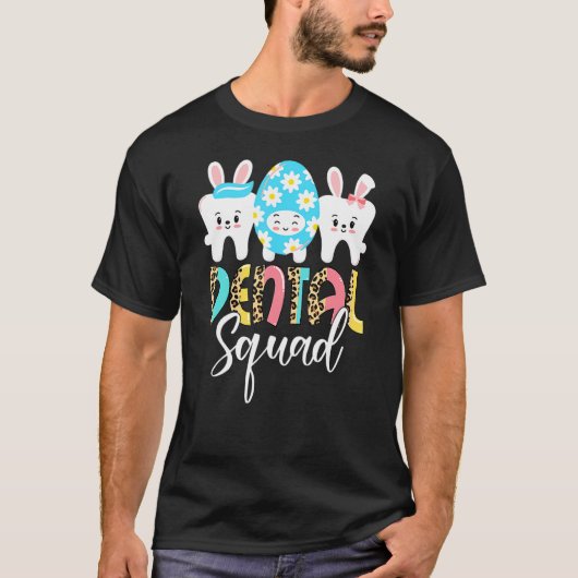 T-shirt Équipe Dentaire Lapins Dents Mignonnes Assistante (Devant)